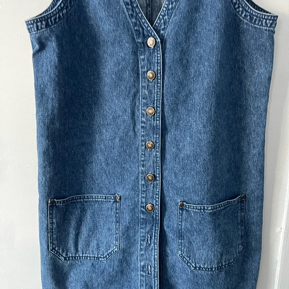 Vintage Denim Button-Up Dress - Picture 3 of 14